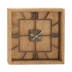 Deals π Light Brown Farmhouse Wood Wall Clock by Ivory and Iris π―