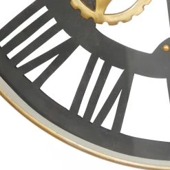 Best deal ⭐ Black Industrial Stainless Steel Wall Clock by Ivory and Iris 🔥 -Cheap Ivory and Iris Store D362084S 4