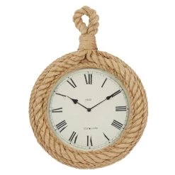 Hot Sale 🎉 23" Beige Wood Coastal Wall Clock by Ivory and Iris 🔥