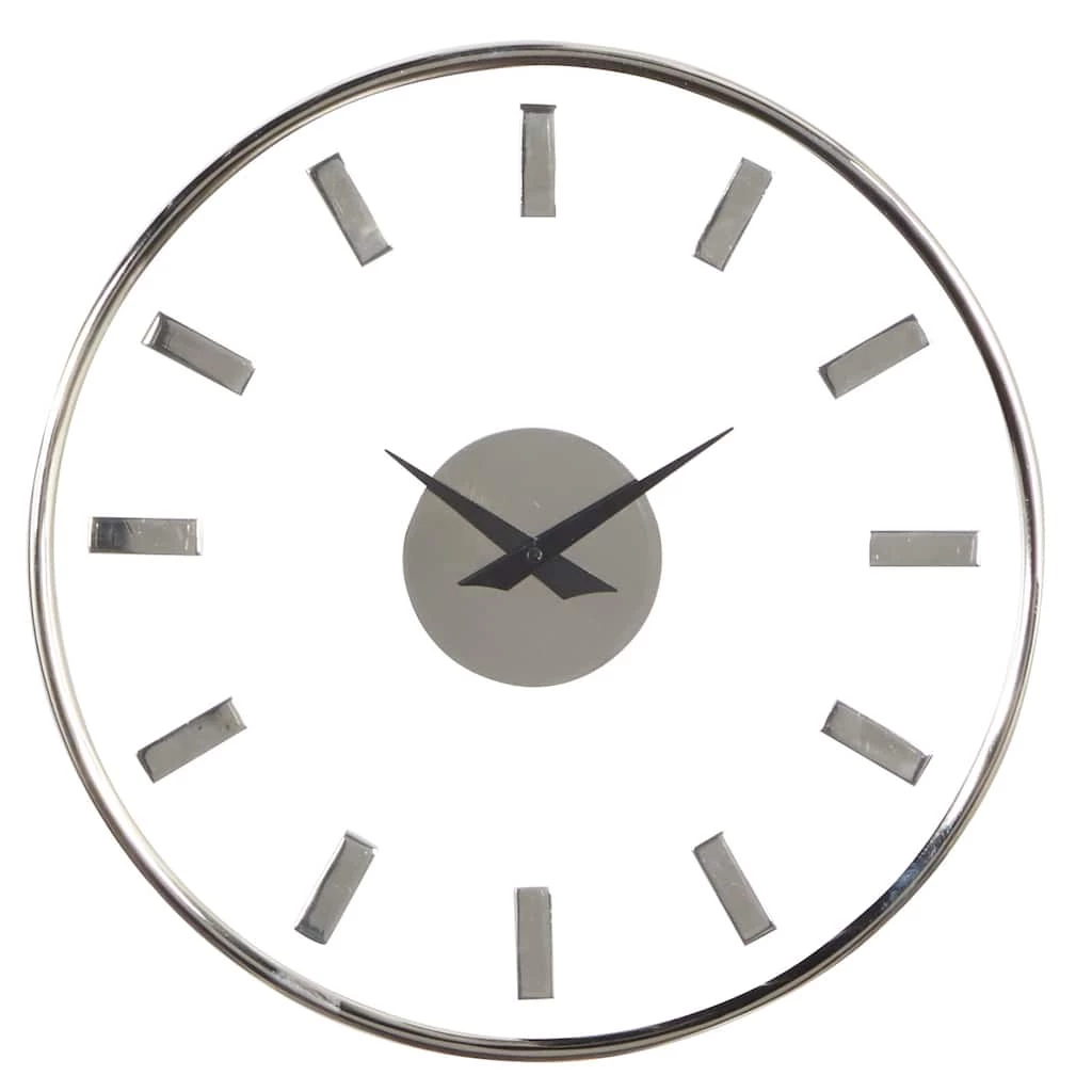 Best reviews of π 14" Silver Aluminum Modern Wall Clock by Ivory and Iris π 1 Best reviews of π 14" Silver Aluminum Modern Wall Clock by Ivory and Iris π