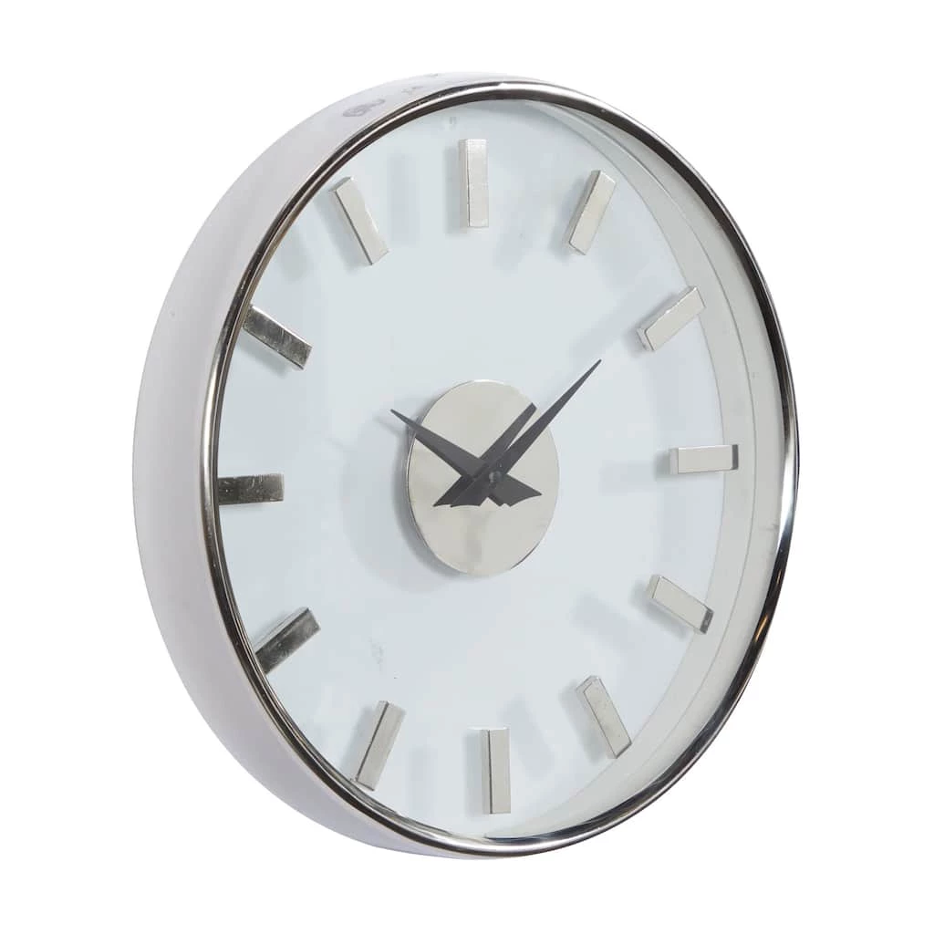 Best reviews of π 14" Silver Aluminum Modern Wall Clock by Ivory and Iris π 4 Best reviews of π 14" Silver Aluminum Modern Wall Clock by Ivory and Iris π - Image 4