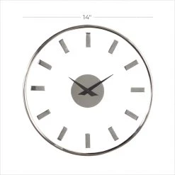 Best reviews of π 14" Silver Aluminum Modern Wall Clock by Ivory and Iris π 14 Best reviews of π 14" Silver Aluminum Modern Wall Clock by Ivory and Iris π -Cheap Ivory and Iris Store D362092S 7