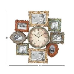 Best Pirce 👍 25" Multicolored Metal Frames Wall Clock by Ivory and Iris 😀 -Cheap Ivory and Iris Store D362095S 11