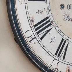 Deals 🥰 32" White Wood Vintage Wall Clock by Ivory and Iris ⭐ -Cheap Ivory and Iris Store D362096S 3