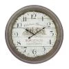 New 👏 23" White Metal Vintage Wall Clock by Ivory and Iris 💯