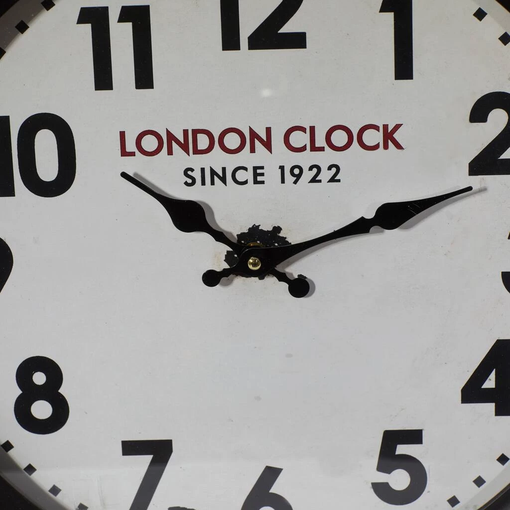 Outlet π 16" White Metal Traditional Wall Clock by Ivory and Iris π 2 Outlet π 16" White Metal Traditional Wall Clock by Ivory and Iris π - Image 2