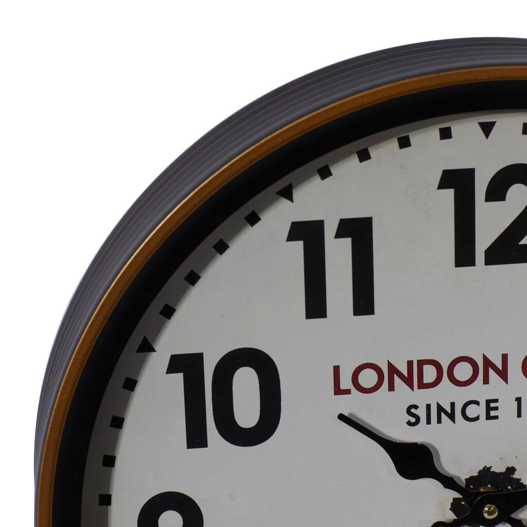 Outlet π 16" White Metal Traditional Wall Clock by Ivory and Iris π 3 Outlet π 16" White Metal Traditional Wall Clock by Ivory and Iris π - Image 3