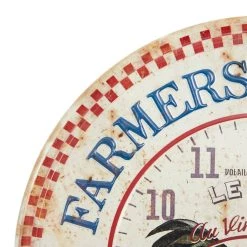 Coupon ✔️ 16" Multicolored Metal Farmhouse Wall Clock Set by Ivory and Iris 🎉 -Cheap Ivory and Iris Store D362103S 5