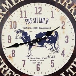 Coupon ✔️ 16" Multicolored Metal Farmhouse Wall Clock Set by Ivory and Iris 🎉 -Cheap Ivory and Iris Store D362103S 6