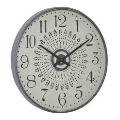 Buy 🛒 28" Gray Metal Farmhouse Wall Clock by Ivory and Iris ❤️