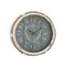 Best Sale 🎁 17" Blue Metal Coastal Wall Clock by Ivory and Iris 😉