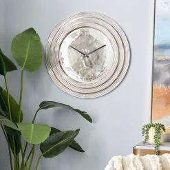 Best deal 😉 24" Silver Aluminum Coastal Wall Clock by Ivory and Iris 🧨 15 Best deal 😉 24" Silver Aluminum Coastal Wall Clock by Ivory and Iris 🧨 -Cheap Ivory and Iris Store D362112S 8