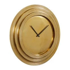 Promo 😉 24" Gold Aluminum Coastal Wall Clock by Ivory and Iris 👏 -Cheap Ivory and Iris Store D362114S 2