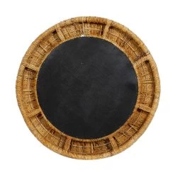 Top 10 😍 35" Brown Coastal Rattan Wall Mirror by Ivory and Iris ✔️ -Cheap Ivory and Iris Store D362128S 4