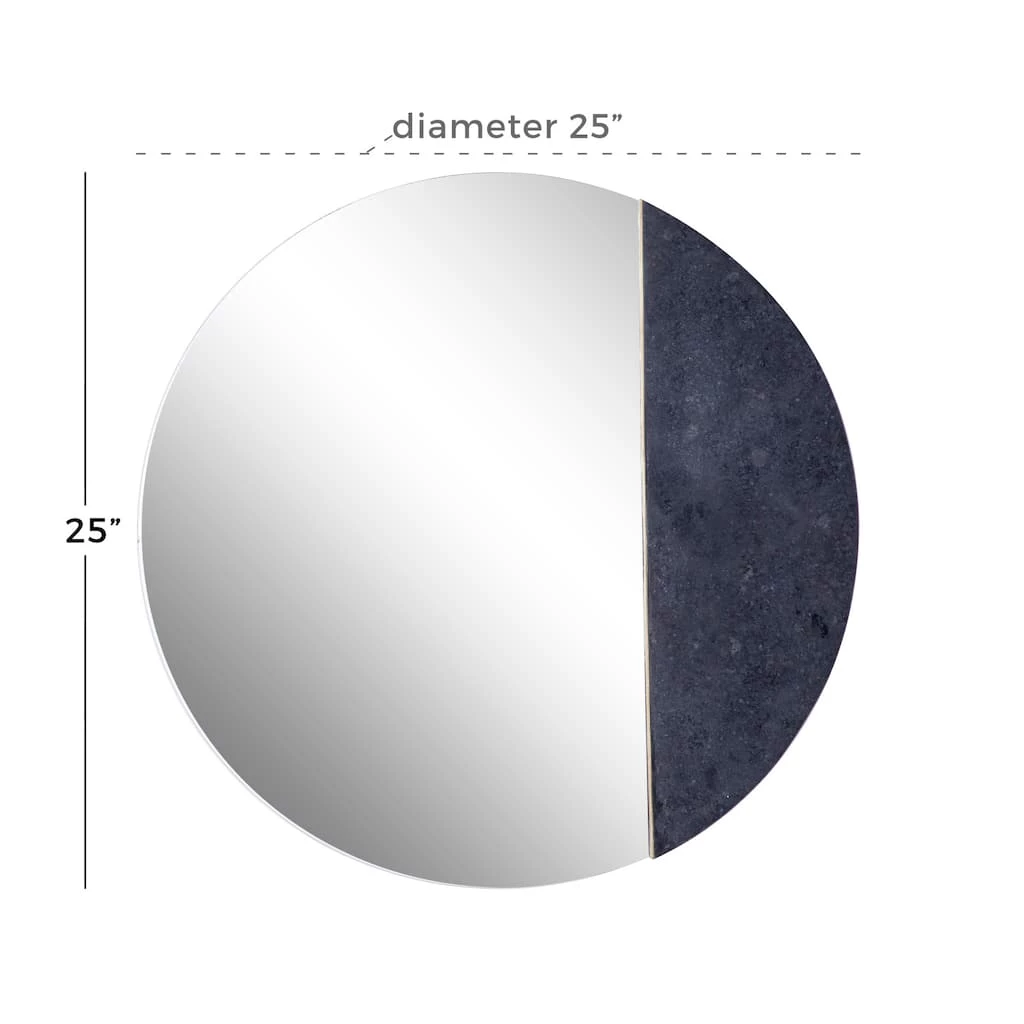 Top 10 π 28" Black Contemporary Marble Wall Mirror by Ivory and Iris π 5 Top 10 π 28" Black Contemporary Marble Wall Mirror by Ivory and Iris π - Image 5