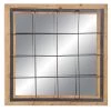 Wholesale 💯 32" Brown Industrial Wood Wall Mirror by Ivory and Iris 😀