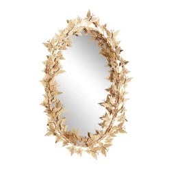 Flash Sale 😀 Gold Glam Butterfly Metal Wall Mirror by Ivory and Iris 🎉