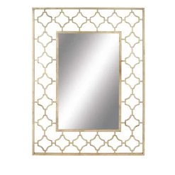 Budget ❤️ 50'' Gold Glam Metal Wall Mirror by Ivory and Iris 🔥