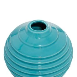 Discount ⌛ Blue Stoneware Modern Vase Set by Ivory and Iris 🤩 -Cheap Ivory and Iris Store D362911S 9