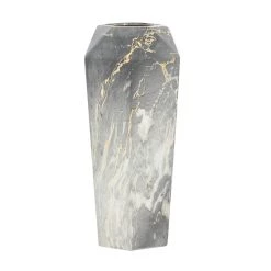 Coupon βοΈ 14" Black & White Marbled Ceramic Contemporary Vase by Ivory and Iris π