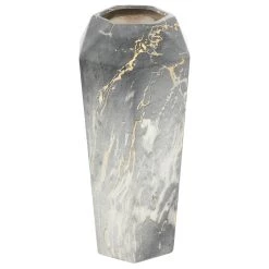 Coupon ✔️ 14" Black & White Marbled Ceramic Contemporary Vase by Ivory and Iris 🛒 -Cheap Ivory and Iris Store D362916S 2