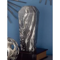 Coupon ✔️ 14" Black & White Marbled Ceramic Contemporary Vase by Ivory and Iris 🛒 -Cheap Ivory and Iris Store D362916S 5