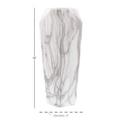 Wholesale ⌛ 14" White Ceramic Contemporary Vase by Ivory and Iris 👍 -Cheap Ivory and Iris Store D362917S 4