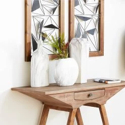 Wholesale ⌛ 14" White Ceramic Contemporary Vase by Ivory and Iris 👍 -Cheap Ivory and Iris Store D362917S 5