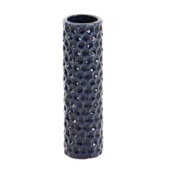 Promo 🧨 12" Dark Blue Stoneware Contemporary Vase Set by Ivory and Iris ⭐ -Cheap Ivory and Iris Store D362918S 5