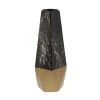 Cheapest 👏 18" Dark Gray & Gold Stoneware Contemporary Vase by Ivory and Iris 👏