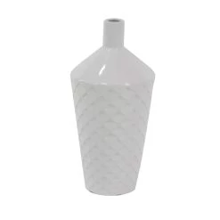 Best Sale 🎉 White Porcelain Modern Vase Set by Ivory and Iris 🔥 -Cheap Ivory and Iris Store D362928S 4