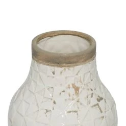 Wholesale 🔔 16" White Stoneware Coastal Style Vase by Ivory and Iris ✔️ -Cheap Ivory and Iris Store D362932S 5