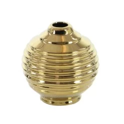 New 🔔 6" Gold Stoneware Glam Vase, 3ct. by Ivory and Iris 🎁 -Cheap Ivory and Iris Store D362937S 3