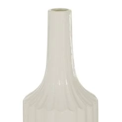 Cheapest 😍 23" White Ceramic Modern Vase by Ivory and Iris 😍 -Cheap Ivory and Iris Store D362939S 4
