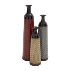 Best Sale ❤️ Multi Colored Metal Traditional Vase Set by Ivory and Iris ⭐