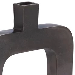 New 🔥 18" Black Aluminum Contemporary Vase by Ivory and Iris ⭐ -Cheap Ivory and Iris Store D362951S 3