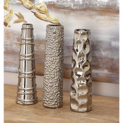 Cheapest π 12" Silver Ceramic Abstract Glam Vase Set by Ivory and Iris π 13 Cheapest π 12" Silver Ceramic Abstract Glam Vase Set by Ivory and Iris π -Cheap Ivory and Iris Store D362959S 7