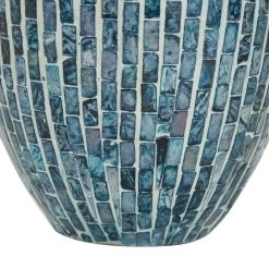 Hot Sale π 16" Blue π© Mother of Pearl Coastal Vase by Ivory and Iris π 9 Hot Sale π 16" Blue π© Mother of Pearl Coastal Vase by Ivory and Iris π -Cheap Ivory and Iris Store D362961S 4