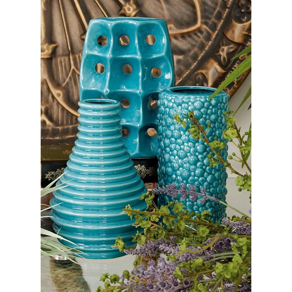 Outlet π Blue Stoneware Modern Vase Set by Ivory and Iris π 11 Outlet π Blue Stoneware Modern Vase Set by Ivory and Iris π - Image 11