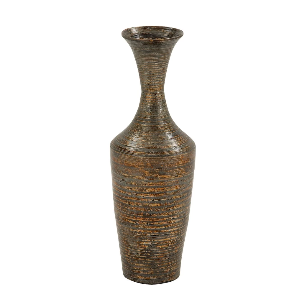 Outlet π₯ Dark Brown Bamboo Traditional Vase by Ivory and Iris π― 1 Outlet π₯ Dark Brown Bamboo Traditional Vase by Ivory and Iris π―