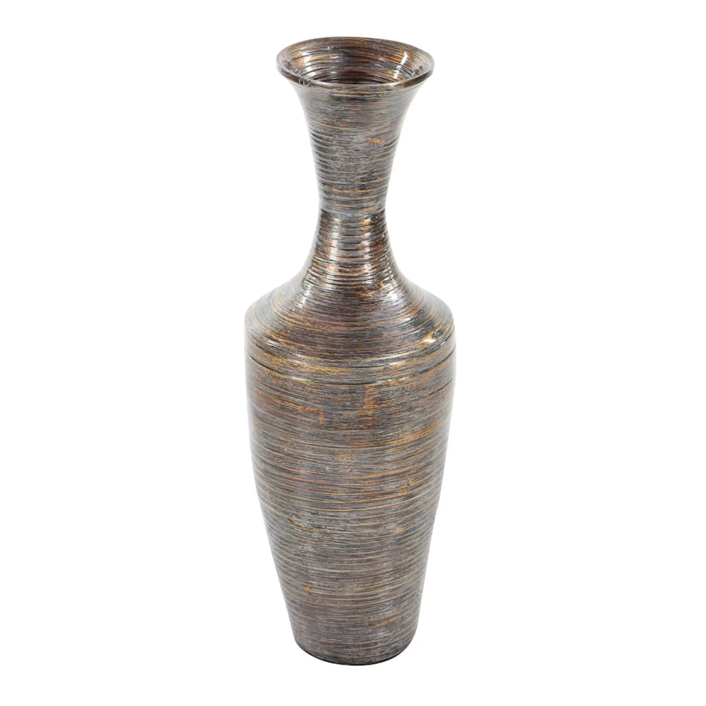 Outlet π₯ Dark Brown Bamboo Traditional Vase by Ivory and Iris π― 2 Outlet π₯ Dark Brown Bamboo Traditional Vase by Ivory and Iris π― - Image 2