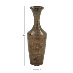 Outlet π₯ Dark Brown Bamboo Traditional Vase by Ivory and Iris π― 8 Outlet π₯ Dark Brown Bamboo Traditional Vase by Ivory and Iris π― -Cheap Ivory and Iris Store D362972S 4
