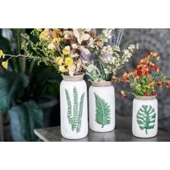 Outlet 👍 White Stoneware Coastal Style Vase Set by Ivory and Iris ⌛ -Cheap Ivory and Iris Store D362981S 7