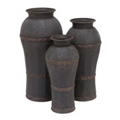 Buy ✨ Brown Metal Rustic Vase Set by Ivory and Iris ✨