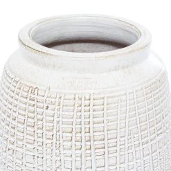 Deals 😉 White Terracotta Coastal Style Vase by Ivory and Iris ❤️ -Cheap Ivory and Iris Store D362987S 3