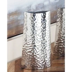 Brand new 😀 14" Silver Stainless Steel Contemporary Vase by Ivory and Iris 🥰 -Cheap Ivory and Iris Store D363000S 6