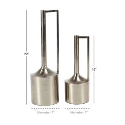 Budget 😍 Silver Metal Glam Vase Set by Ivory and Iris ⌛ -Cheap Ivory and Iris Store D364313S 7