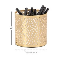 Best reviews of 🔥 4" Gold Iron Glam Pencil Holder by Ivory and Iris 🎁 -Cheap Ivory and Iris Store D364326S 4