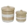 Cheap 🤩 Brown Seagrass Natural Storage Basket Set by Ivory and Iris 🌟