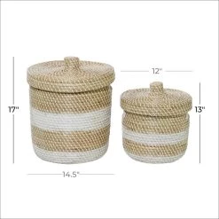 Cheap 🤩 Brown Seagrass Natural Storage Basket Set by Ivory and Iris 🌟 -Cheap Ivory and Iris Store D364329S 6